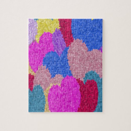 The Fragmented Hearts Abstract Painting Jigsaw Puzzle