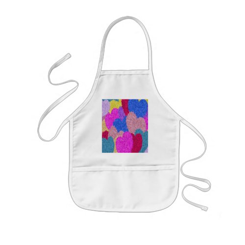 The Fragmented Hearts Abstract Painting Kids Apron