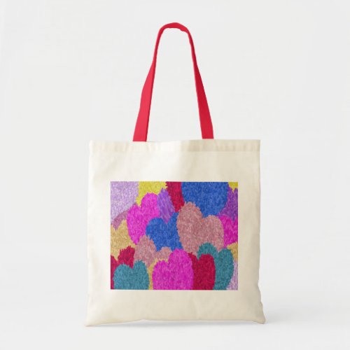 The Fragmented Hearts Abstract Painting Tote Bag