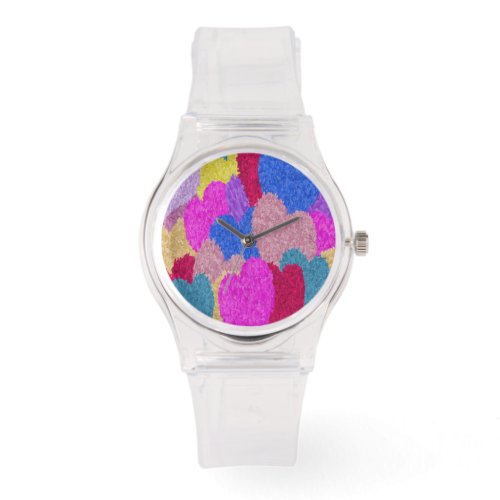 The Fragmented Hearts Abstract Painting Watch