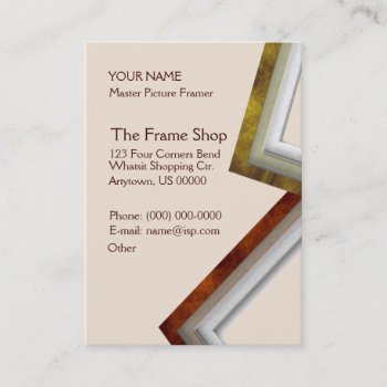 The Frame Shop Business Card by profilesincolor at Zazzle