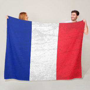 The France Flag - A Tapestry of French Heritage Fleece Blanket