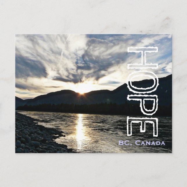 The Fraser River in Hope British Columbia Postcard (Front)