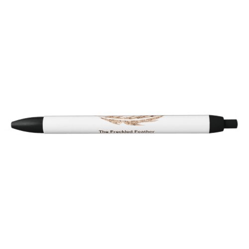 The Freckled Feather Black Ink Pen