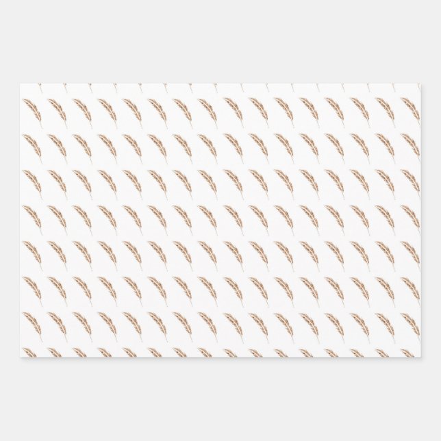 The Freckled Feather signature wrapping paper (Front)
