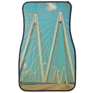 The Fred Hartman Bridge Car Floor Mat