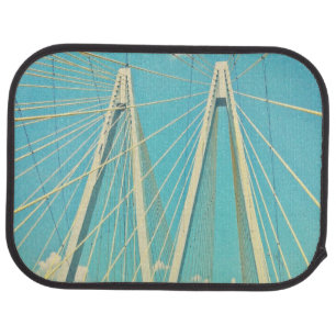The Fred Hartman Bridge Car Floor Mat