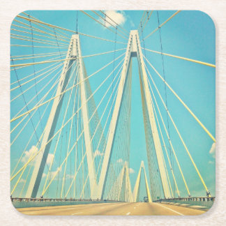 The Fred Hartman Bridge Square Paper Coaster