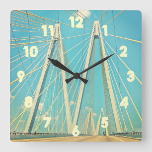 The Fred Hartman Bridge Square Wall Clock