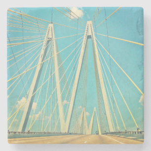 The Fred Hartman Bridge Stone Coaster