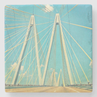 The Fred Hartman Bridge Stone Coaster