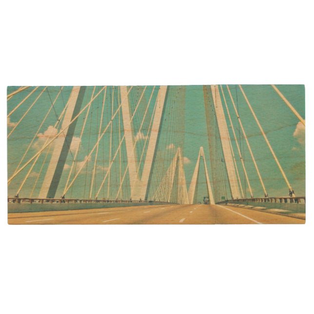 The Fred Hartman Bridge Wood Flash Drive (Front)