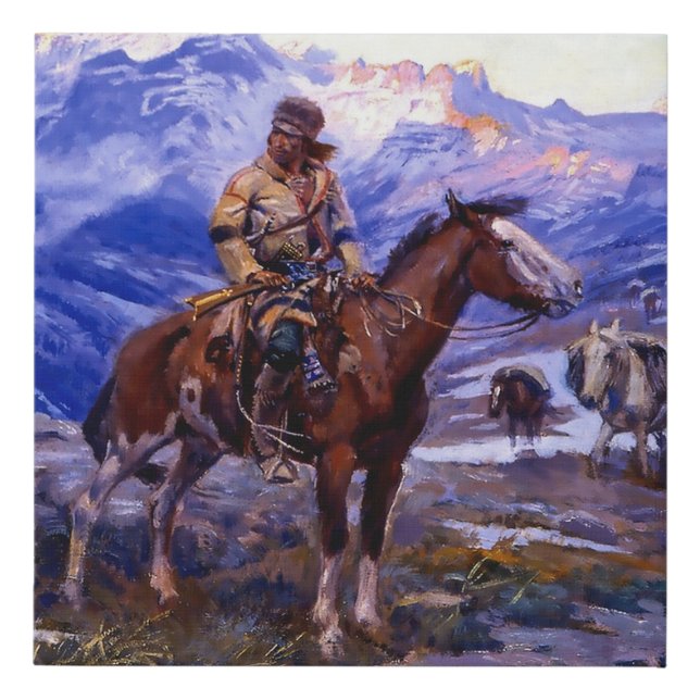 “The Free Trappers” by Charles M Russell Faux Canvas Print (Front)