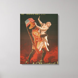 The freedom of the liberators Propaganda Poster Canvas Print