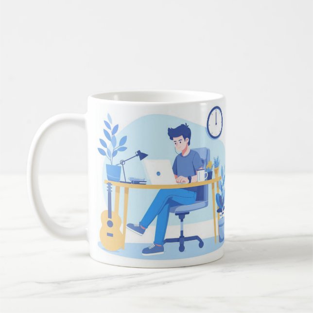 The Freelance Hustle Starts Early Design  Coffee Mug (Left)