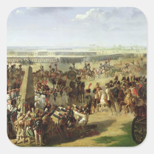 The French Army Pulling Down the Rosbach Column Square Sticker