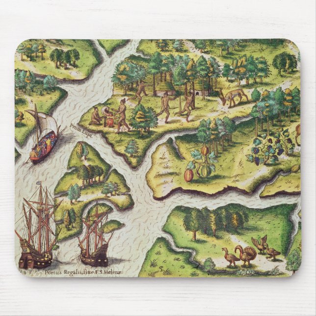 The French Arrive at Port Royal Mouse Pad (Front)