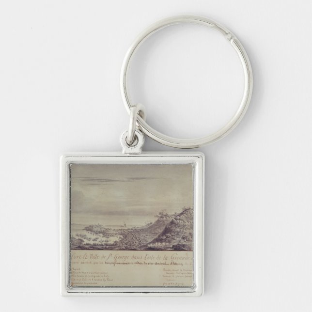 The French Capture Grenada, 1779 Keychain (Front)