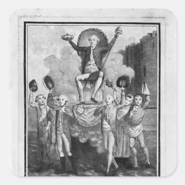 The French Constitution Square Sticker (Front)