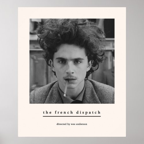 The French Dispatch Wes Anderson Timothee Chalamet Poster