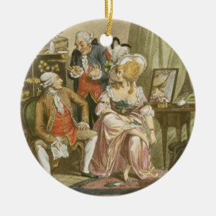 The French Dressing Room, engraved by P.W. Tomkins Ceramic Ornament