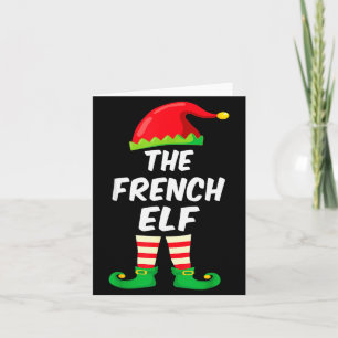 The French Elf Family Matching Funny Christmas Cos Card