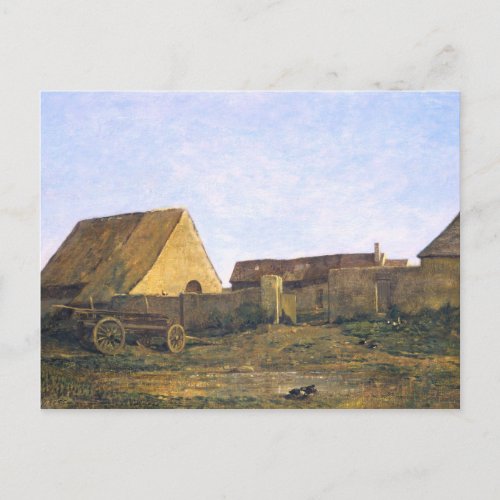 The French Farm by Charles_Franois Daubigny Postcard