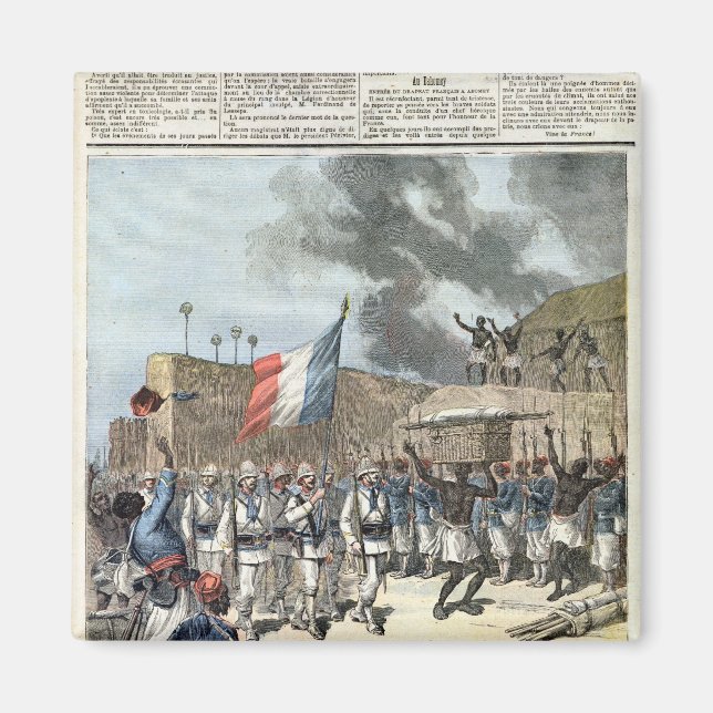 The French Flag Entering Abomey Magnet (Front)