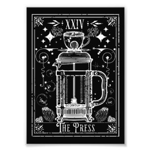 The French Press Coffee Tarot Card Photo Print