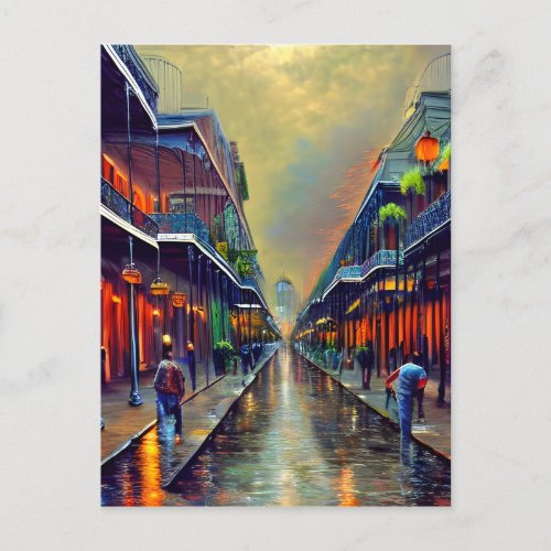 The French Quarter Digital Art Painting  Postcard