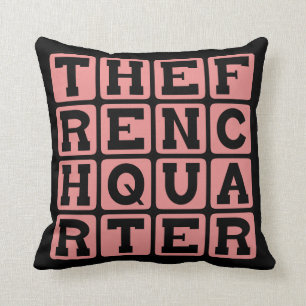 The French Quarter, Vieux Carré, New Orleans Throw Pillow