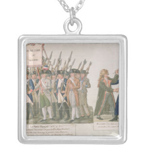 The French Vow 'Long Live Freedom or Die' Silver Plated Necklace