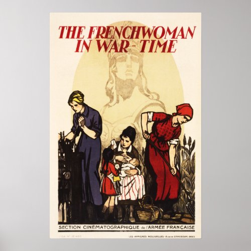 The French Women in War Time War Propaganda Film Poster