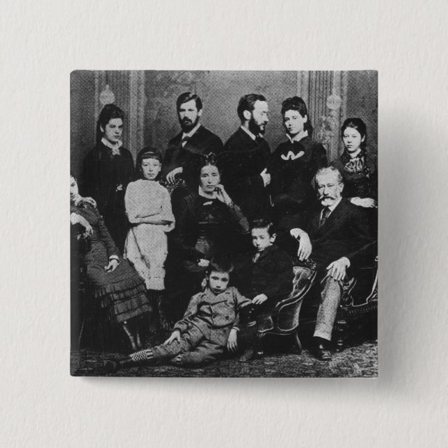 The Freud Family, c.1876 Button (Front)