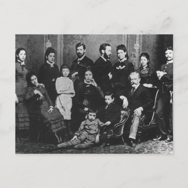 The Freud Family, c.1876 Postcard (Front)