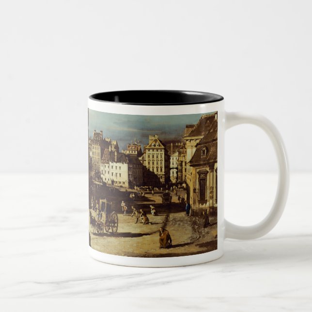 The Freyung in Vienna, view from the Northwest, c. Two-Tone Coffee Mug (Right)