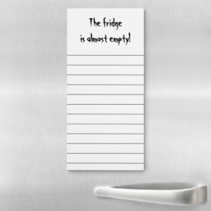 The fridge is almost empty!! Custom, fun notepad