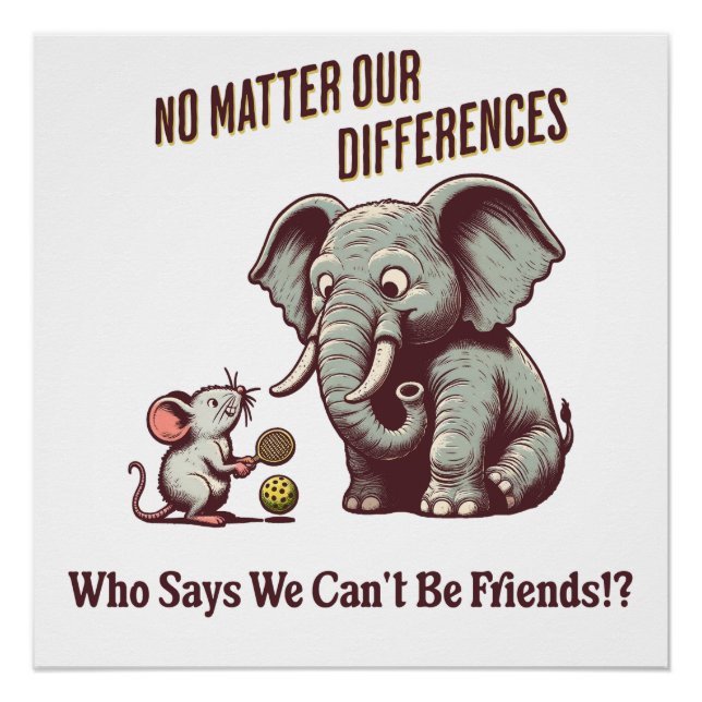The Friendly Elephant and Mouse Poster (Front)