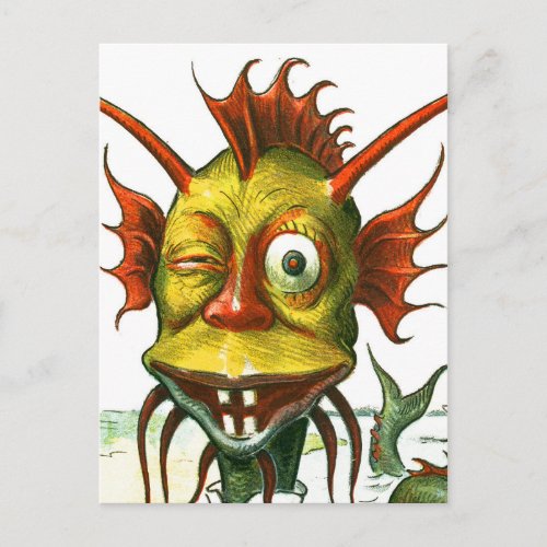 The Friendly Sea Monster Postcard