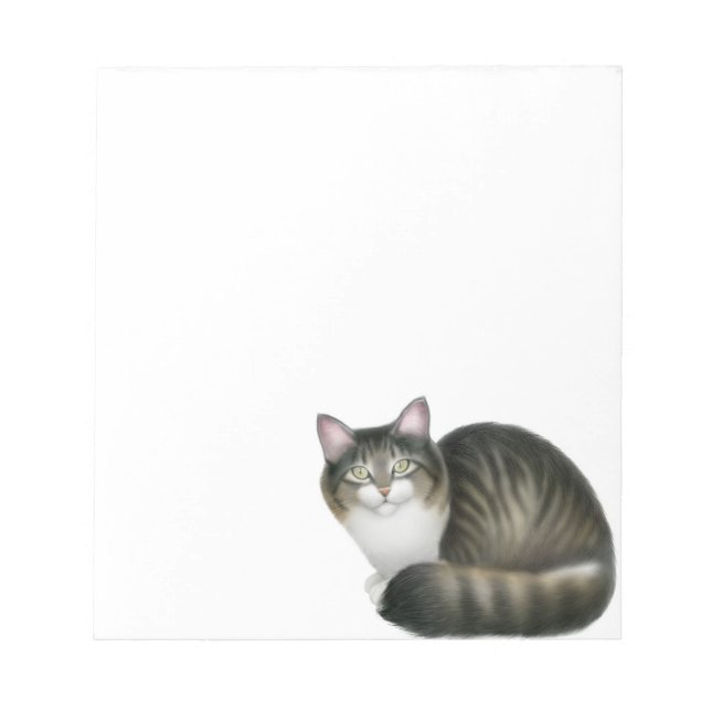 The Friendly Tabby Cat Notepad (Front)