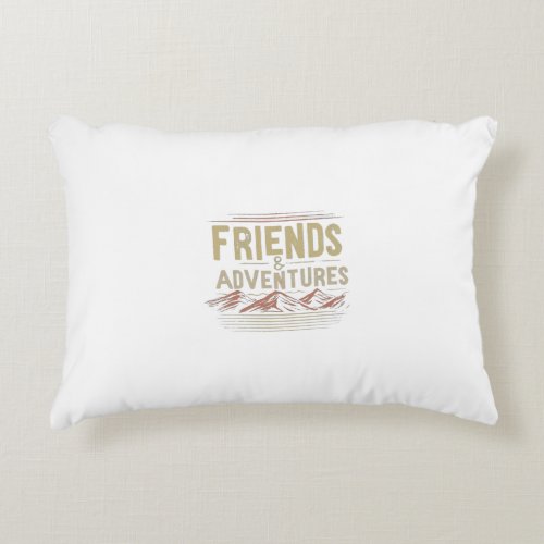 The Friends  Adventures t_shirt design  Accent Pillow
