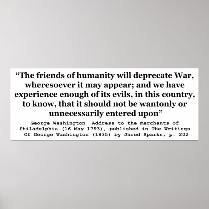 The Friends of Humanity Will Deprecate War Posters