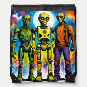 The friends of humans drawstring bag