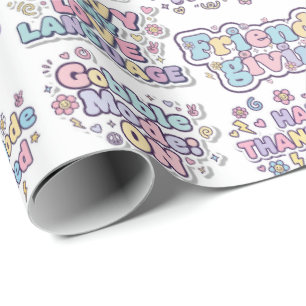 The Friendsgiving Feast Wrapping Paper