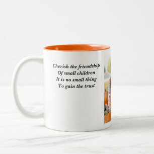 The Friendship of Children Two-Tone Coffee Mug