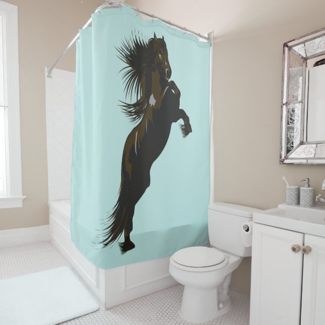 The Friesian Horse - Shower Curtain (In Situ)