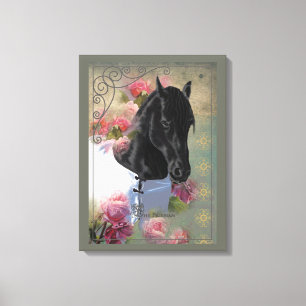 The Friesian - Wrapped Canvas Print