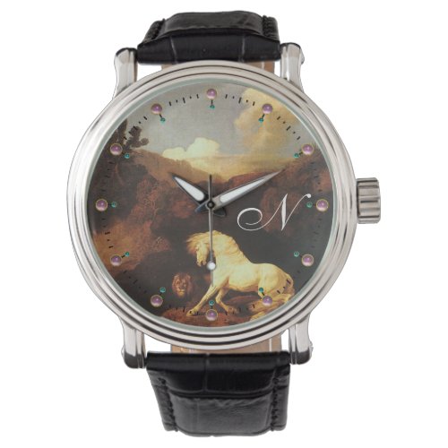 The Frightened White Horse By A Lion Monogram Watch