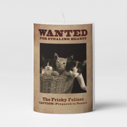 The Frisky Felines Pillar Candle