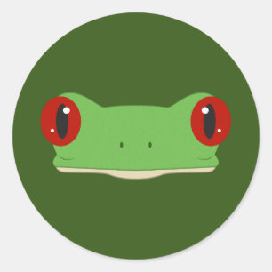The Frog Face Classic Round Sticker